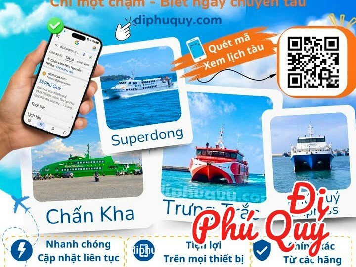 Bà con và du khách đi Phú Quý giờ xem lịch tàu tiện hơn rồi, Tấn Lợi Phú Quý