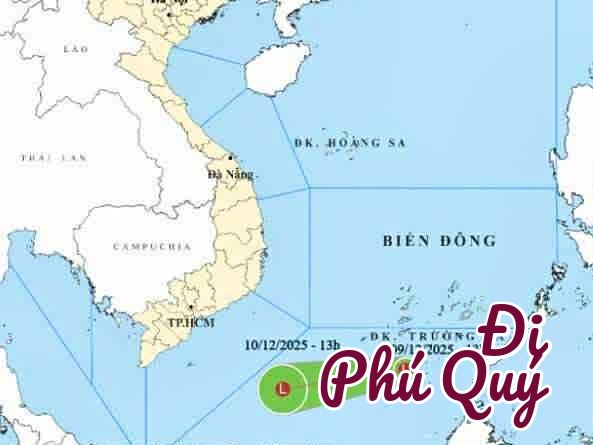 Lại có vùng áp thấp xuất hiện ở Nam Biển Đông. Theo dự báo Phú Quý thứ hai tuần tới, Tấn Lợi Phú Quý