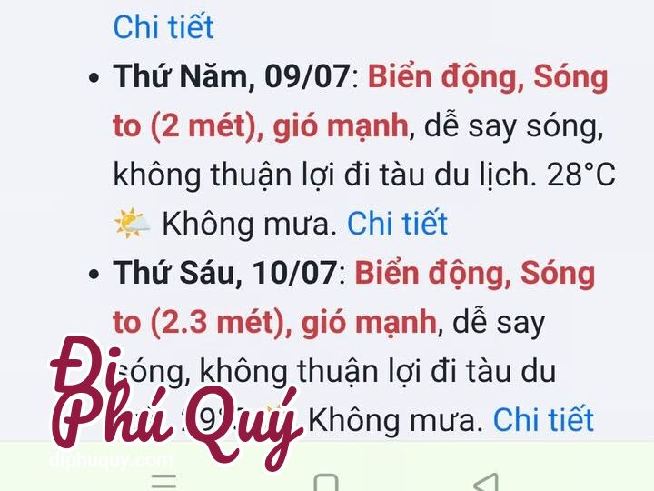 TOUR HÒN TRANH TẠM NGƯNG TỪ 09/07 DO BIỂN ĐỘNG, Tấn Lợi Phú Quý